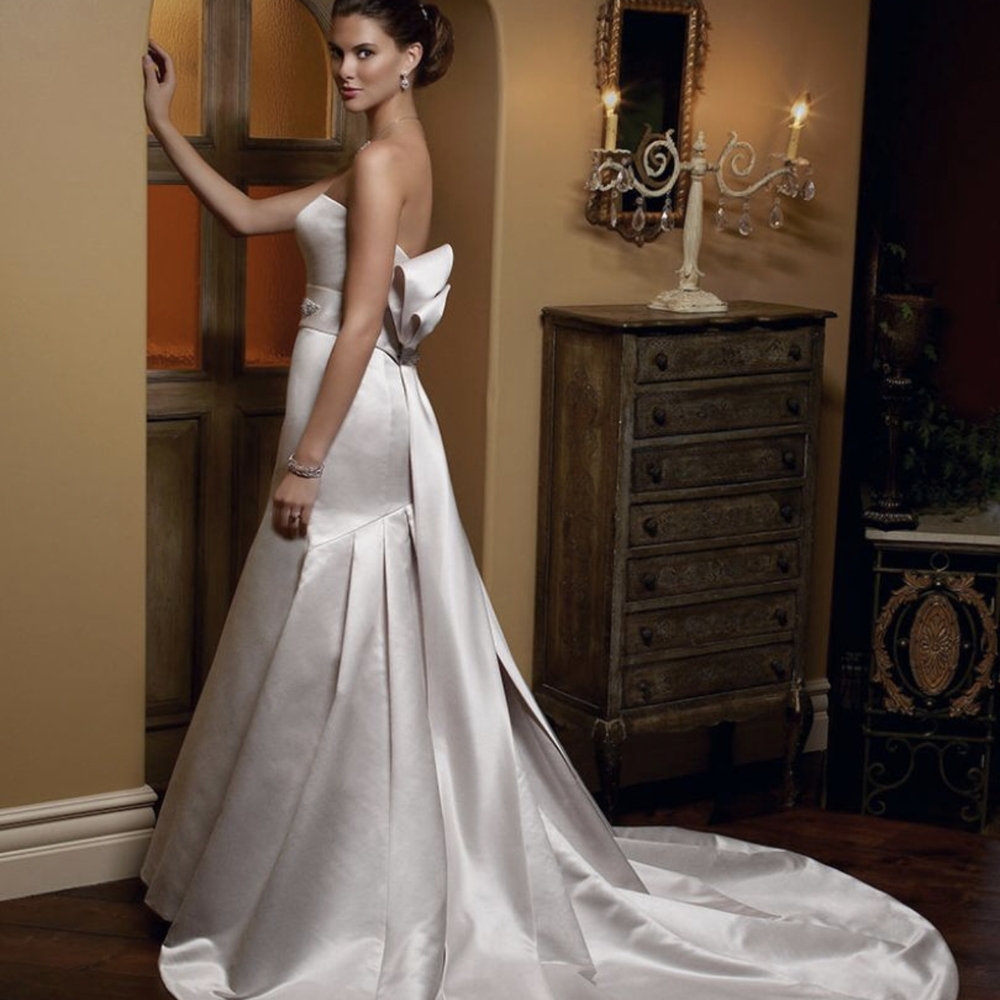 Champagne Casablanca 1910 Elegant Strapless Dress - Size 6
